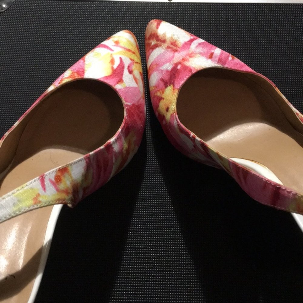 O Joey Floral Slingback Shoes
